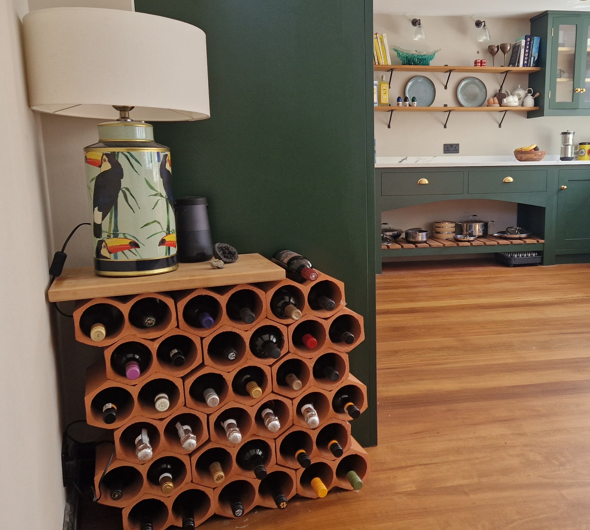 Kitchen installation with oak worktop