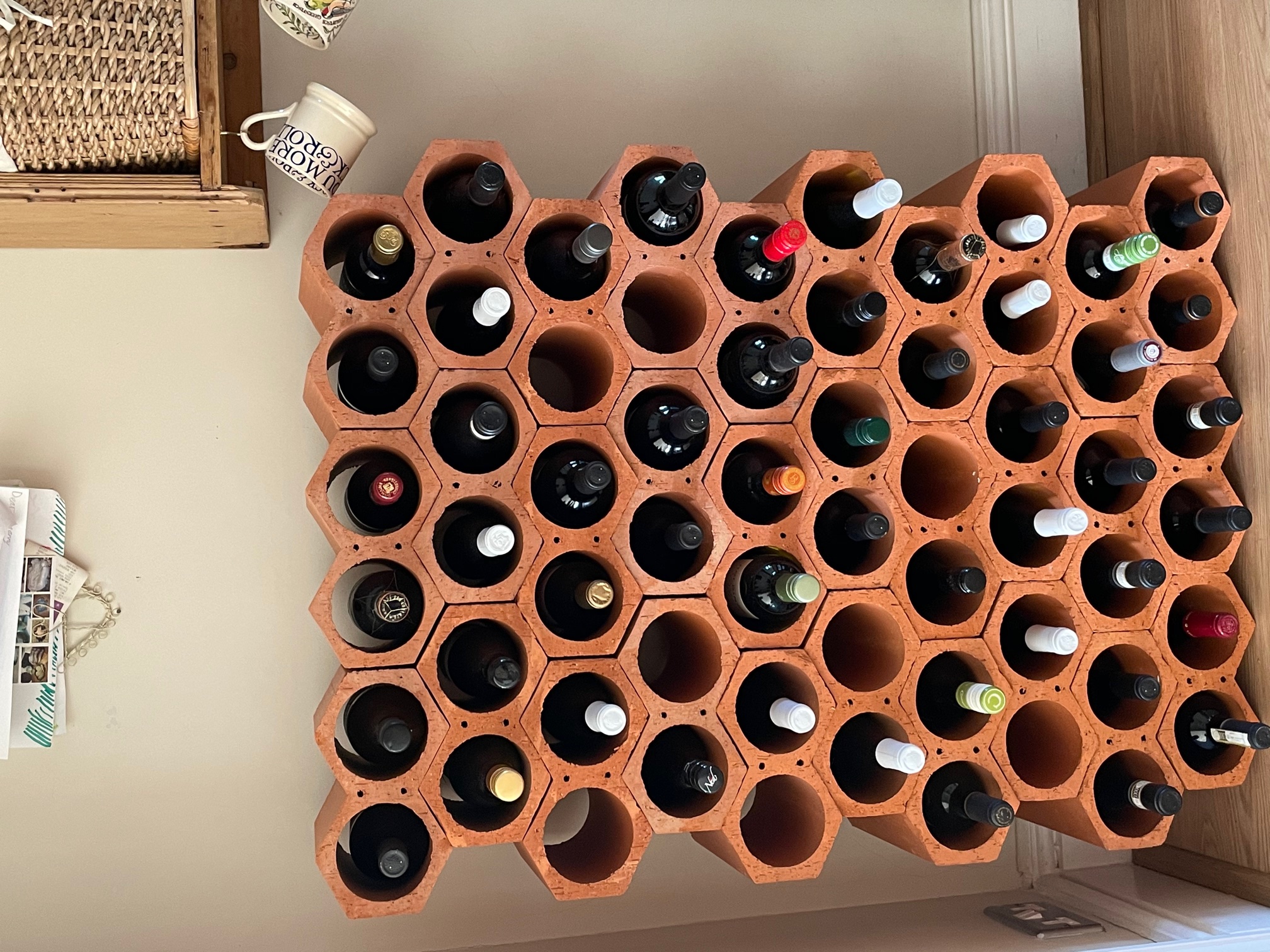 Large freestanding wine rack block